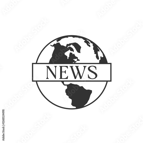 world news isolated on white