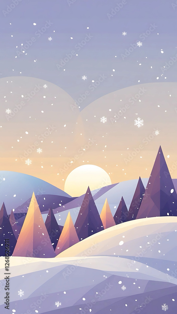 Naklejka premium A beautiful view of winter