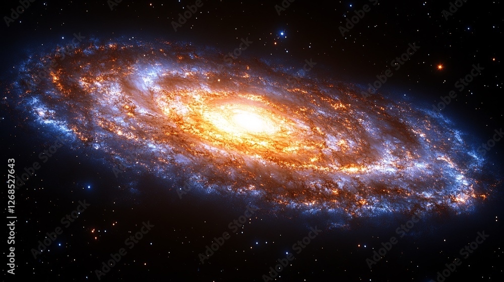 Fototapeta premium Breathtaking Vortex Funnel Forming in Space with Stunning Colors and Bright Stars