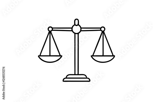 Scales of Justice Flat Icon for Apps and Websites | Vector Design