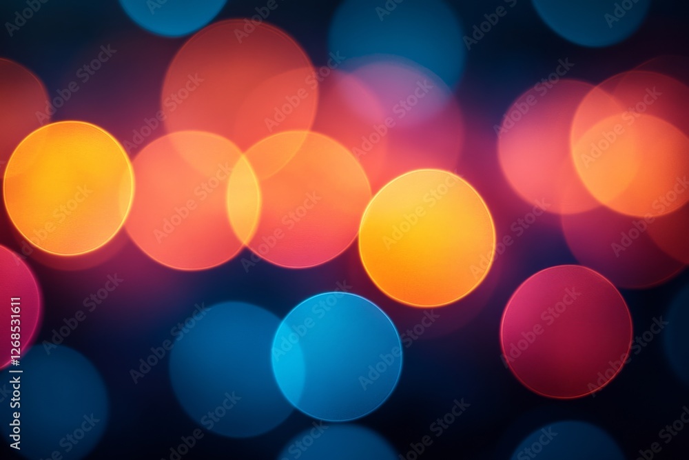 Abstract Bright Bokeh Circles In Warm And Cool Tones Abstract Bright Bokeh Circles In Warm And Cool Tones
