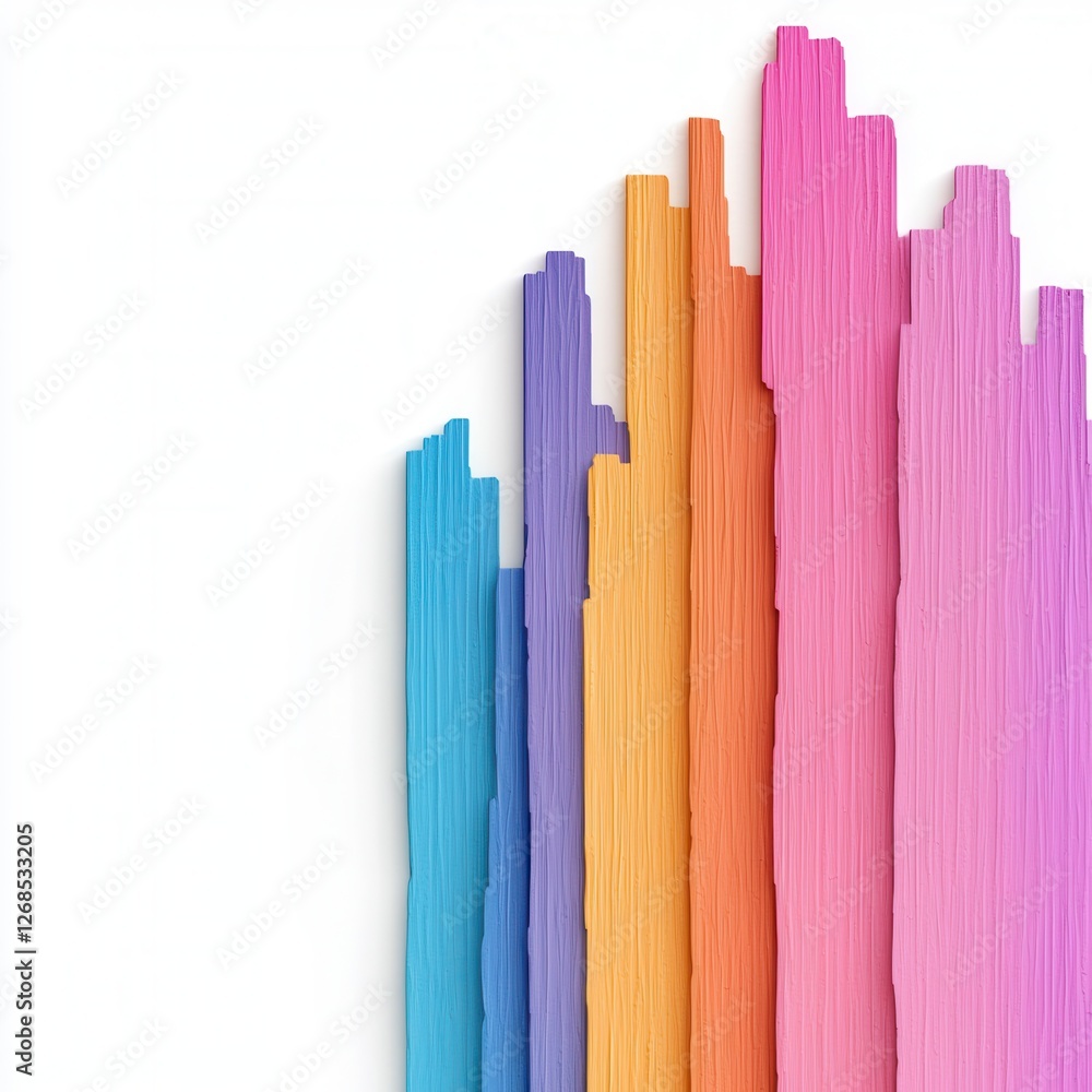 Colorful wall with white background featuring vibrant digital glitch art and pixelated patterns Colorful wall with white background featuring vibrant digital glitch art and pixelated patterns