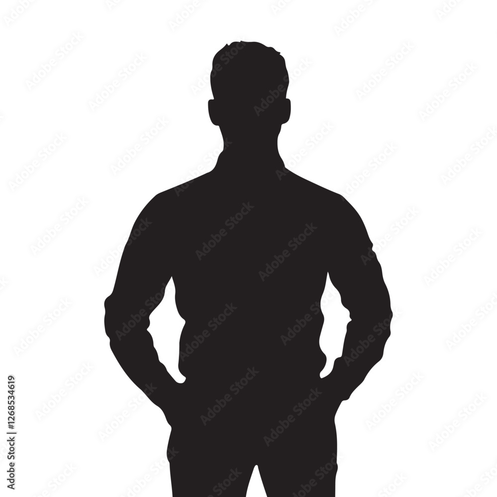 Male silhouette vector illustration Male silhouette vector illustration