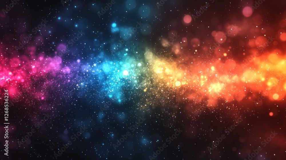 Fototapeta premium Abstract Colorful Sparkle Background with Glowing Lights