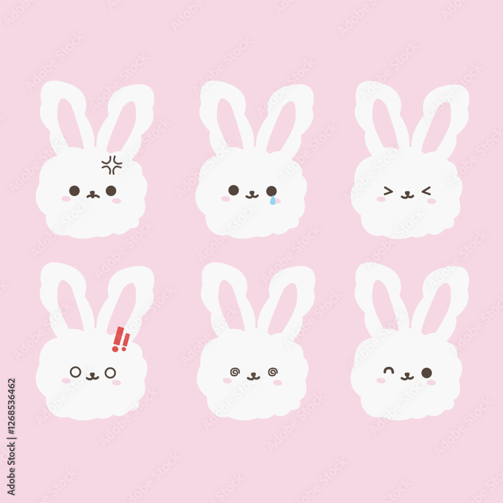 Fototapeta premium Cute Bunny Character Cartoon