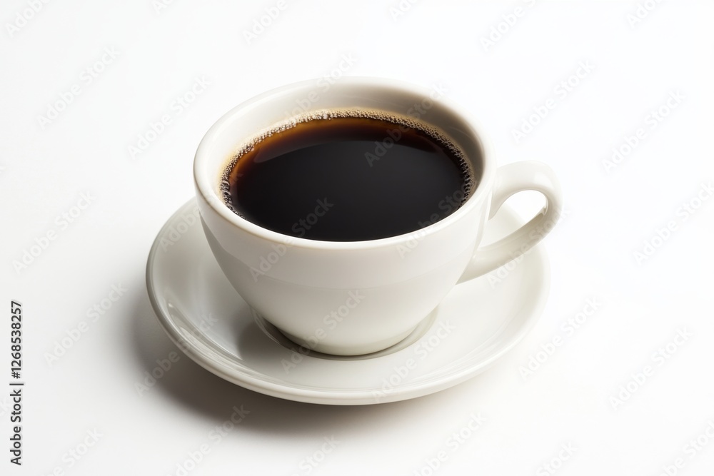 White cup black coffee studio shot, beverage, drink, caffeine White cup black coffee studio shot, beverage, drink, caffeine