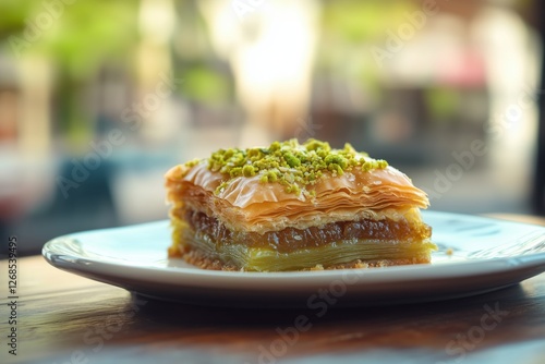 baklava, pastry, pistachio, pistachios, honey, syrup, bakery, sweet, dessert, layered, filo, dough, menu, menus, restaurant, photo, photographic, photorealistic, photography, dinner, background, wallp