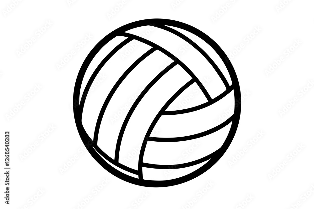 Volleyball Ball Line Art Icon for Sports Apps Volleyball Ball Line Art Icon for Sports Apps
