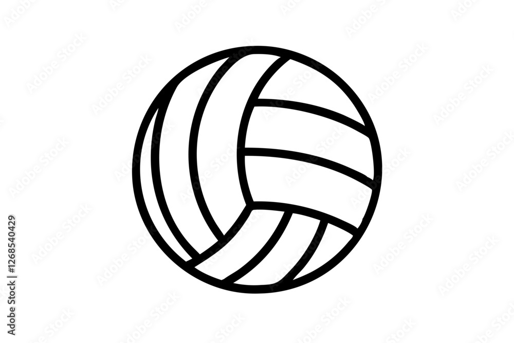 Volleyball Ball Line Art Icon for Sports Apps Volleyball Ball Line Art Icon for Sports Apps