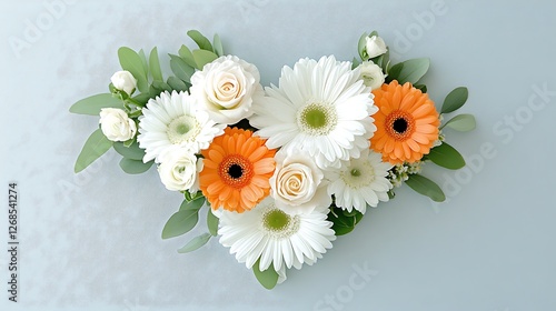 Heart-shaped floral display