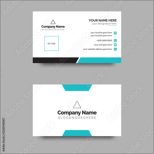 corporate business Card . newest trendy creative corporate multipurpose minimal official business Card with creative corporate trendy geometric shape template print design