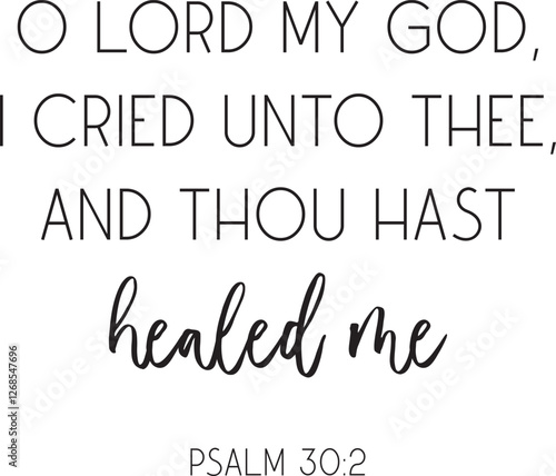Healing Bible Verse, Christian biblical poster, vector illustration