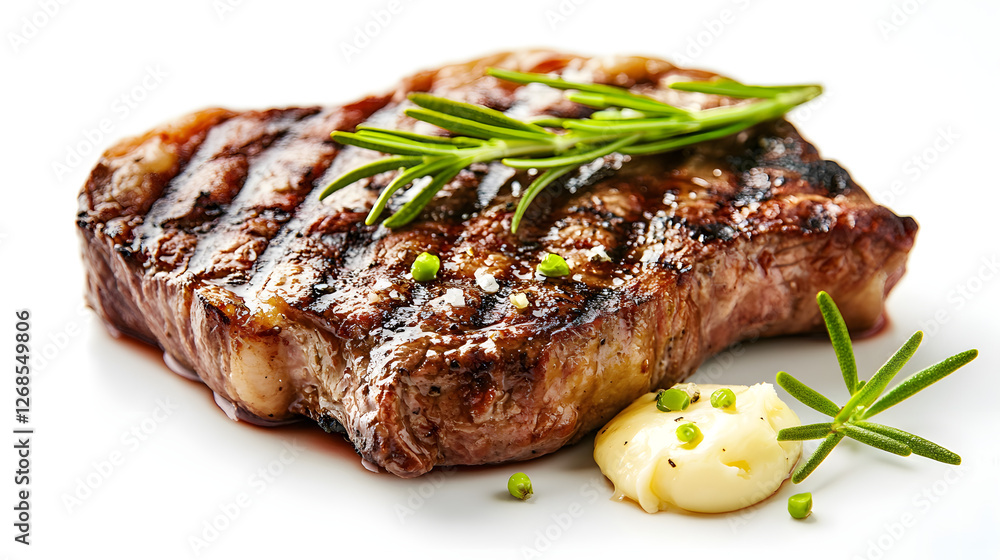 Grilled Steak with Rosemary and Mashed Butter Grilled Steak with Rosemary and Mashed Butter
