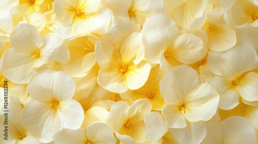 Fototapeta premium Delicate white flowers with yellow centers, a stunning bouquet for spring