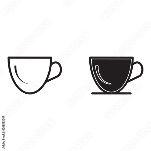 cup icon set.cup icon vector, in trendy flat style isolated on white background. cup icon image, cup icon illustration

