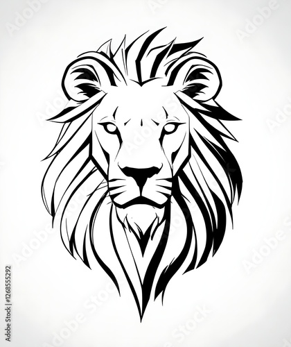 lion head vector photo