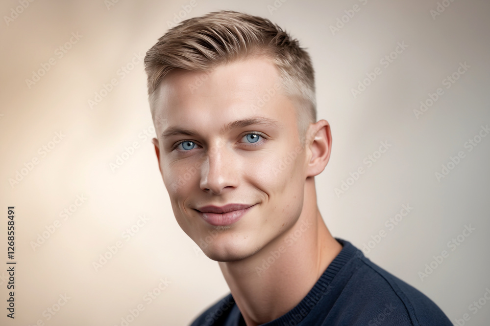 a young Danish man with a Buzz Cut hairstyle a young Danish man with a Buzz Cut hairstyle