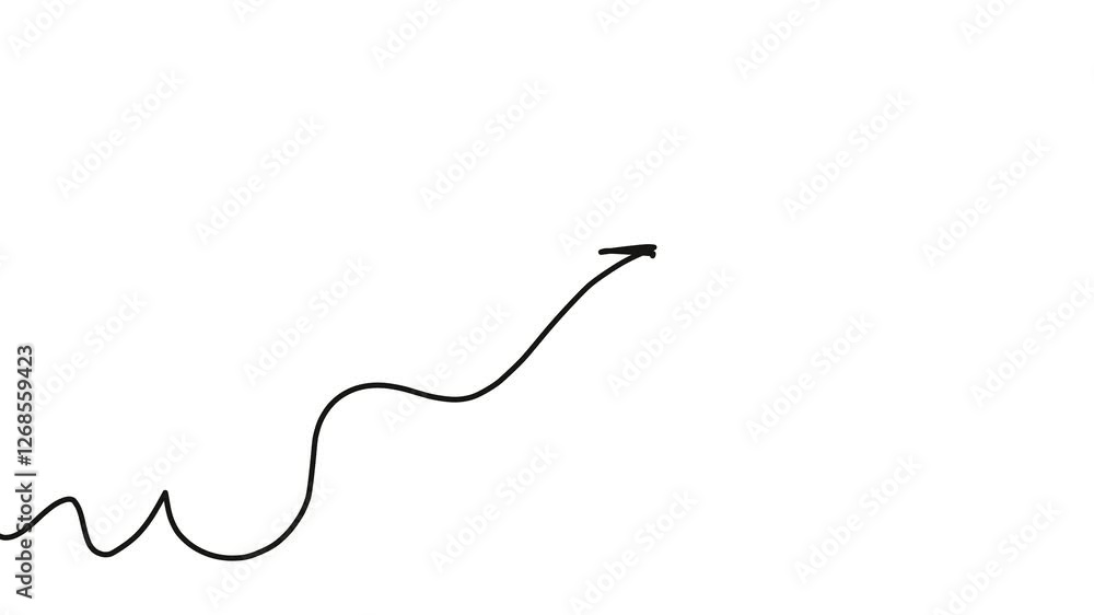 hand drawn arrown animaiton on white background video hand drawn arrown animaiton on white background video