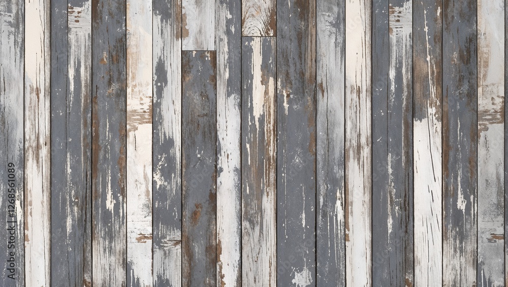 rustic, weathered wood panel design. The layout consists of vertical planks with a distressed appearance, showcasing a mix of gray and white tones. The surface has a textured look, with visible grain rustic, weathered wood panel design. The layout consists of vertical planks with a distressed appearance, showcasing a mix of gray and white tones. The surface has a textured look, with visible grain