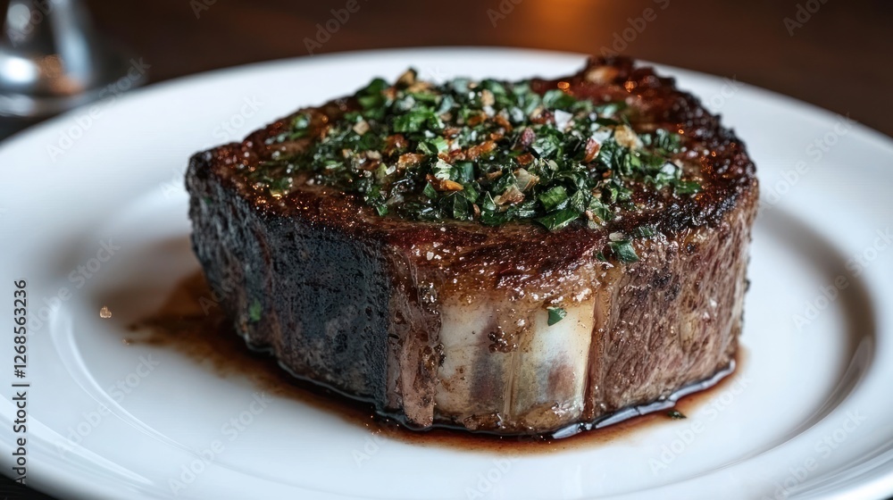 Seared Steak Topped With Herb Butter Seared Steak Topped With Herb Butter