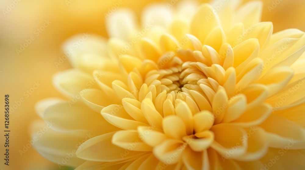 Close Up Of Vibrant Yellow Flower Bloom With Soft Focus Petals In Natural Light, Including Detail Of Flower Head, Bloom, And Petals With Natural Light And Floral Design Elements. Showing Spring Or Close Up Of Vibrant Yellow Flower Bloom With Soft Focus Petals In Natural Light, Including Detail Of Flower Head, Bloom, And Petals With Natural Light And Floral Design Elements. Showing Spring Or
