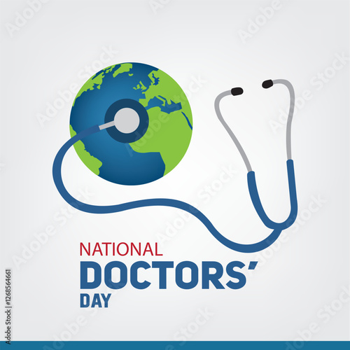 Doctor's Day Vector Illustration. For posters, banners and for distribution on social media