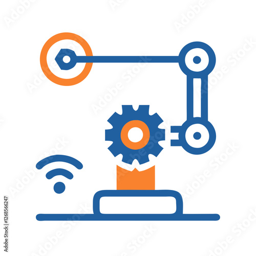 Automated machinery connected through wireless technology for modern industrial processes