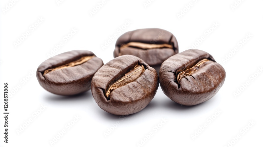Roasted Coffee Beans Close Up Image Roasted Coffee Beans Close Up Image