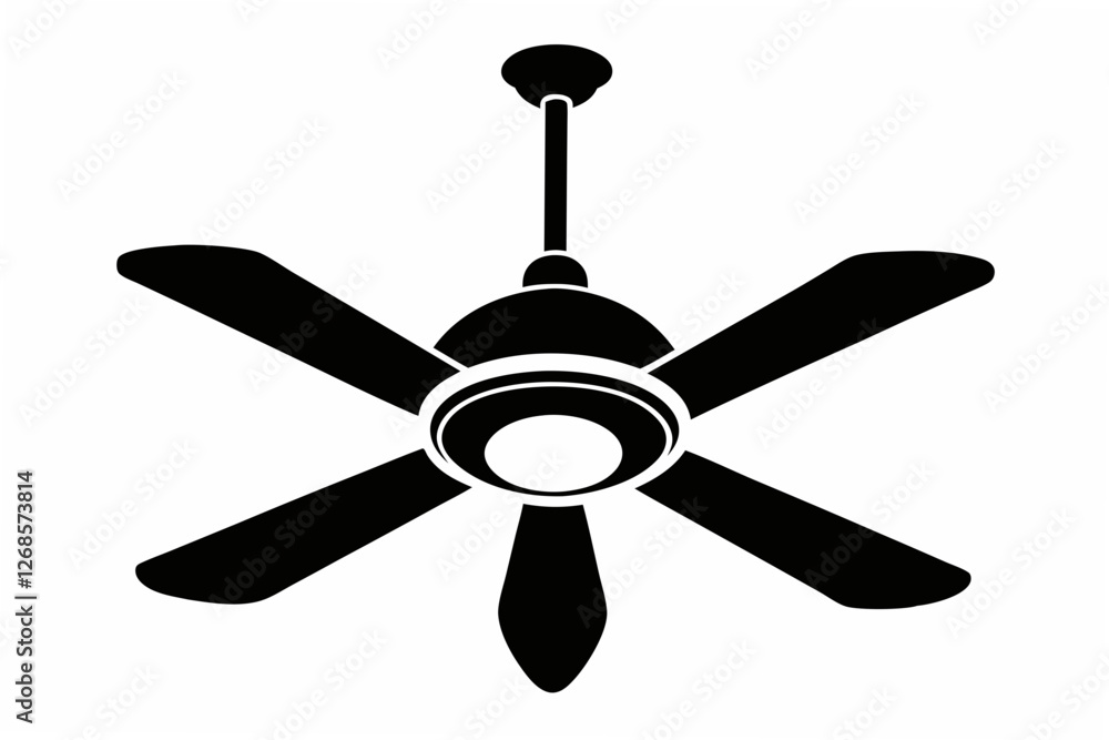Obraz premium ceiling fan silhouette vector