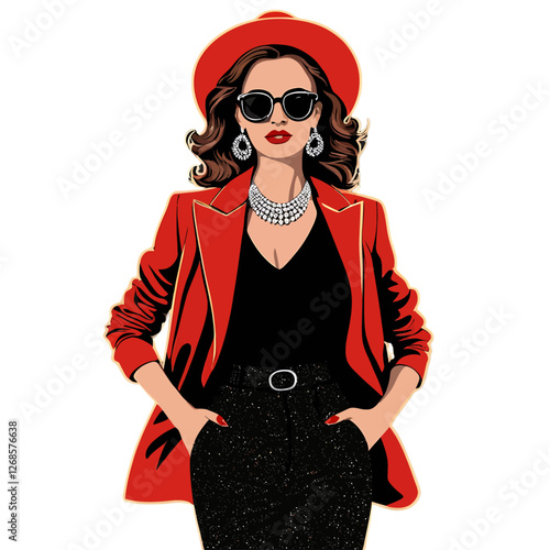 Fashion and elegance. PNG and vector