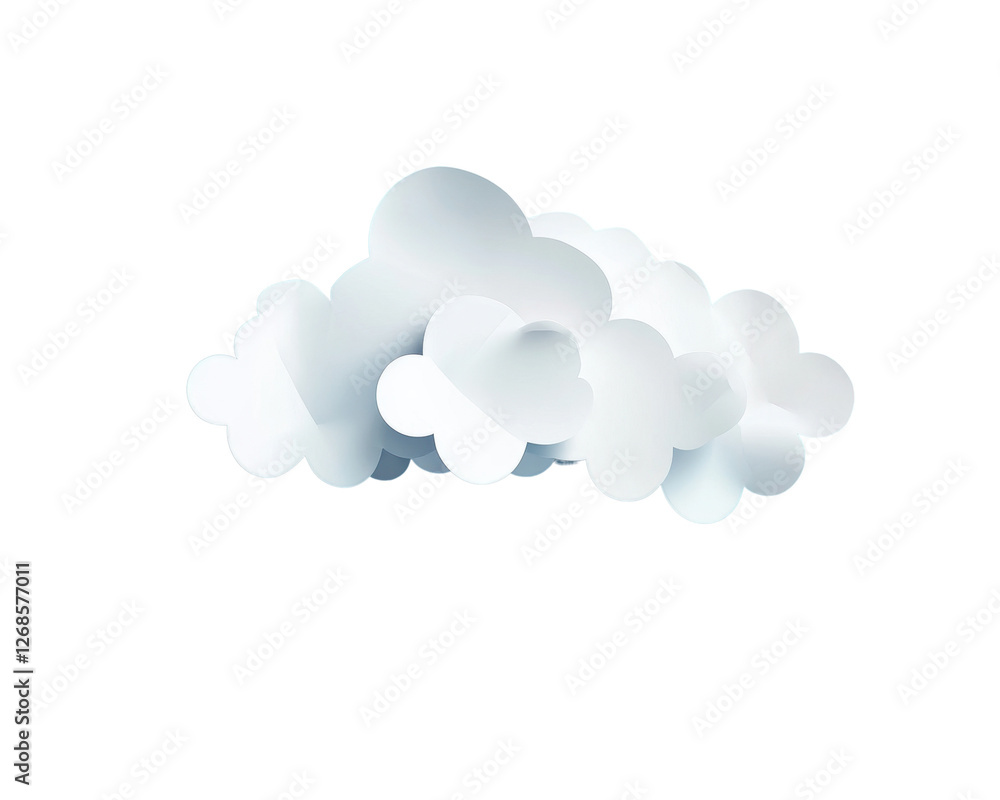Fluffy cloud on a white isolated background Fluffy cloud on a white isolated background