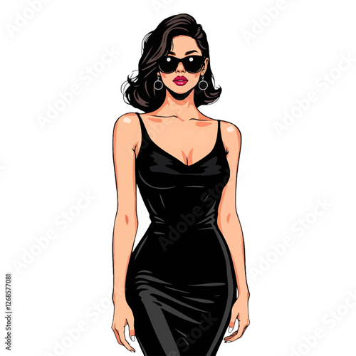 Icon sheet of fashion model, PNG and Vector