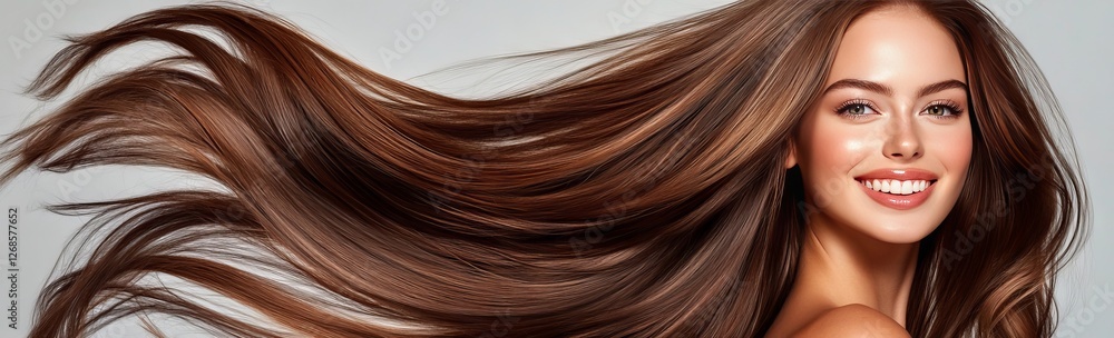 Fototapeta premium woman with long hair