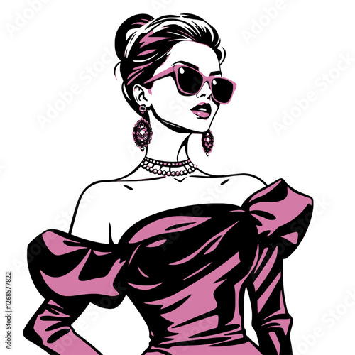 Fashion Lady. vector and PNG