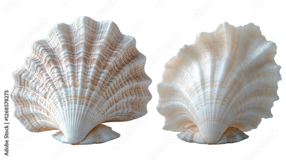 Beautiful seashells with intricate patterns and textures, showcasing natural elegance and marine beauty