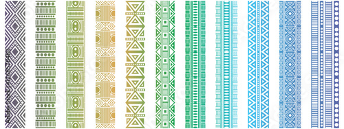 Kufi seamless pattern mega collection. Seamless Islamic pattern icon bundle
