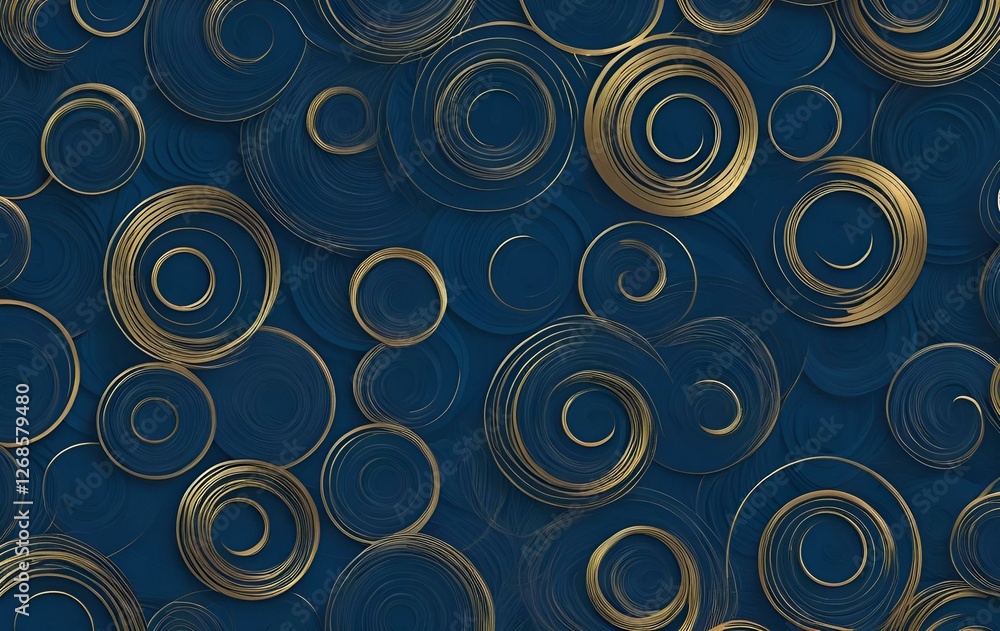 Blue gold background image, curve, three-dimensional, texture banner Blue gold background image, curve, three-dimensional, texture banner