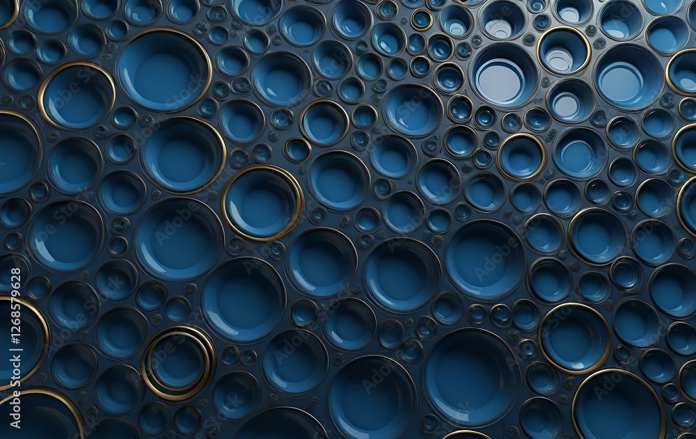 Blue gold background image, curve, three-dimensional, texture banner Blue gold background image, curve, three-dimensional, texture banner