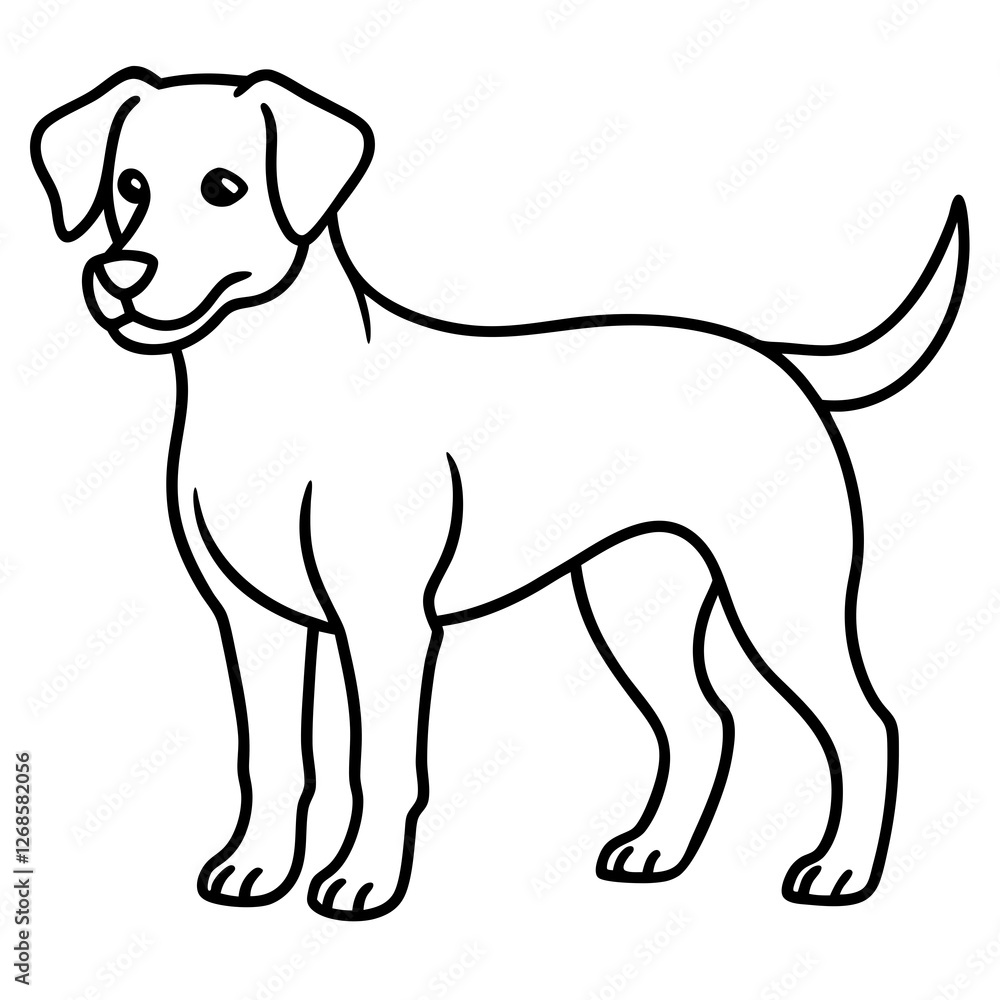 Minimalist Dog Line Art Vector Minimalist Dog Line Art Vector