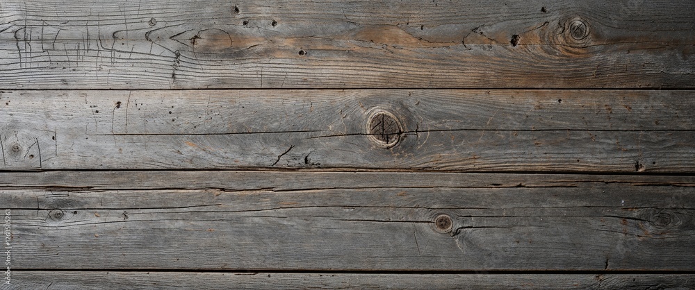 The wood appears aged and weathered, with visible grain patterns and numerous scratches and marks across its surface. The color is a mix of gray and brown tones, suggesting exposure to the elements ov The wood appears aged and weathered, with visible grain patterns and numerous scratches and marks across its surface. The color is a mix of gray and brown tones, suggesting exposure to the elements ov