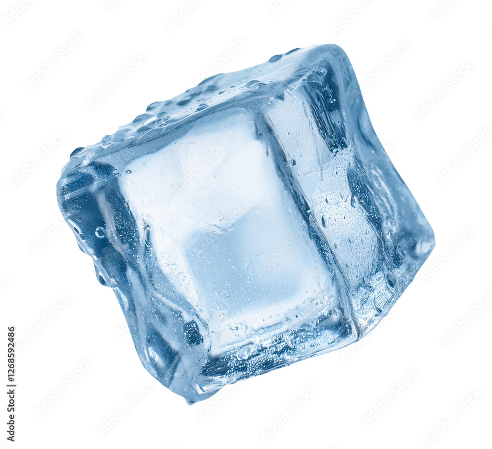 Obraz premium ice cube isolated on transparent background