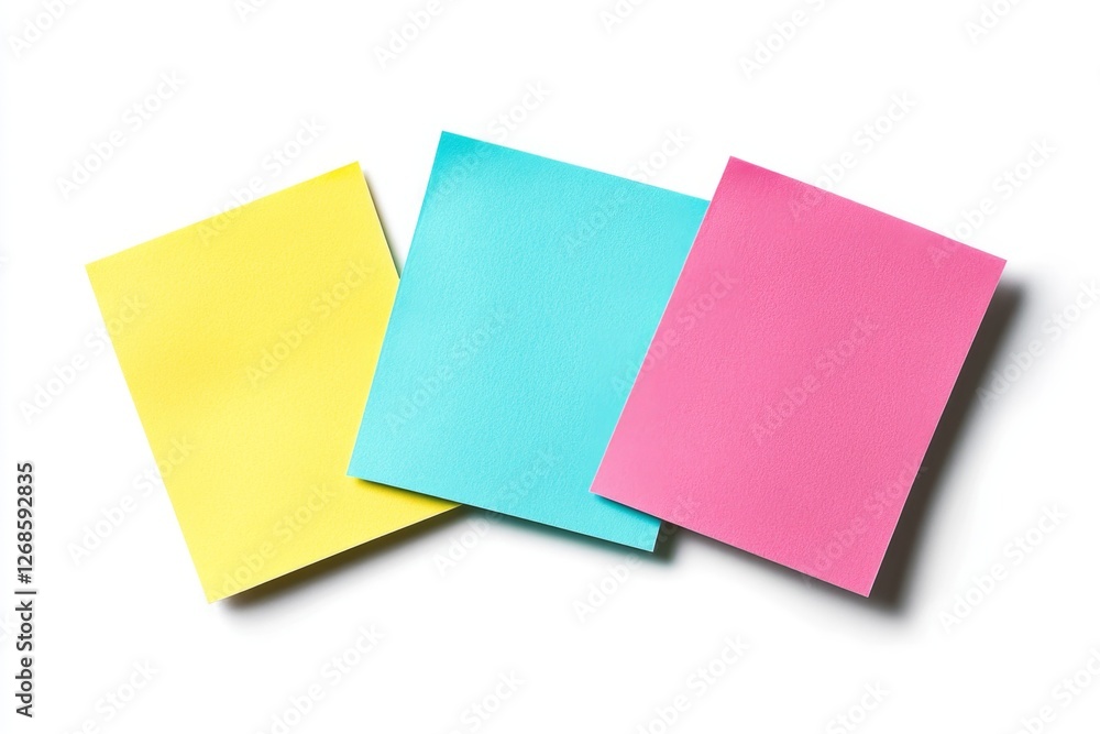 Colorful sticky notes on white background, isolated Colorful sticky notes on white background, isolated