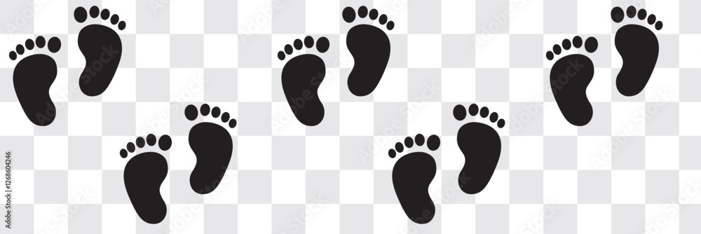 Fototapeta premium Baby Feet SVG vector cut file for cricut and silhouette