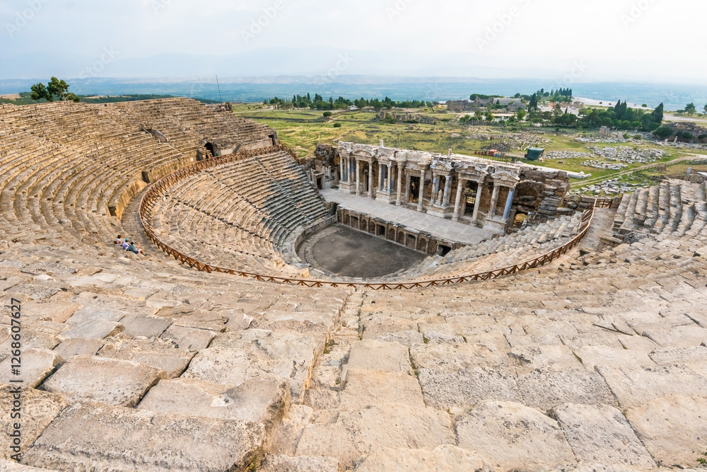 Amphitheatre of Hierapolis in Pamukkale, Denizli, Turkey