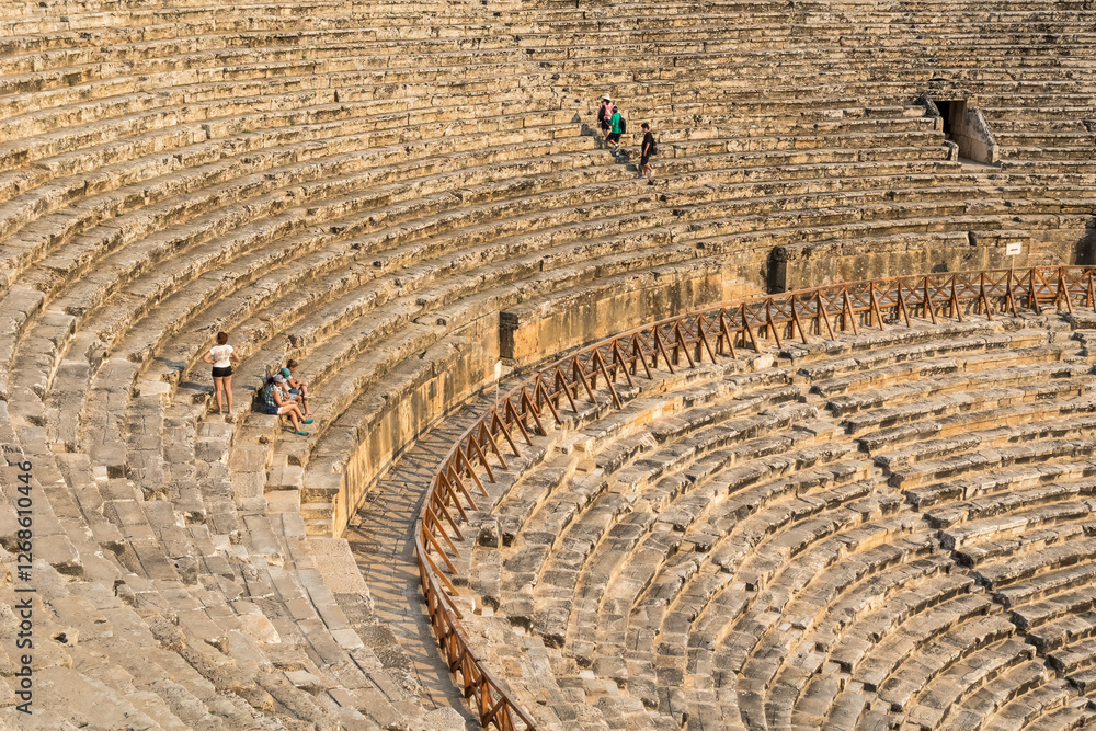 Amphitheatre of Hierapolis in Pamukkale, Denizli, Turkey