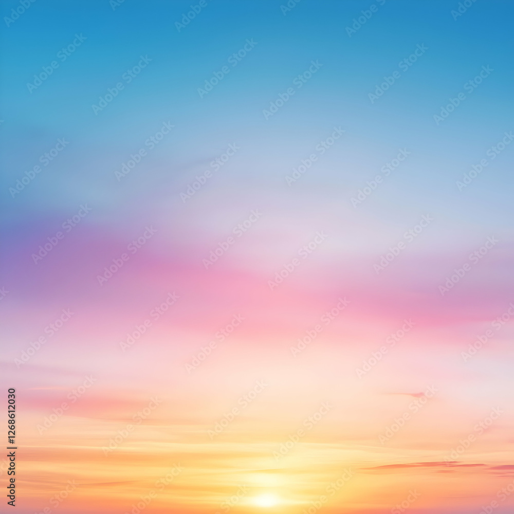 Obraz premium Vibrant Pastel Sunset Sky