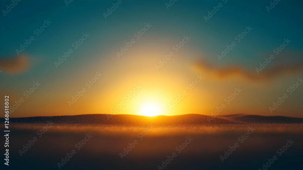 Vibrant Sunset Over Frosty Landscape