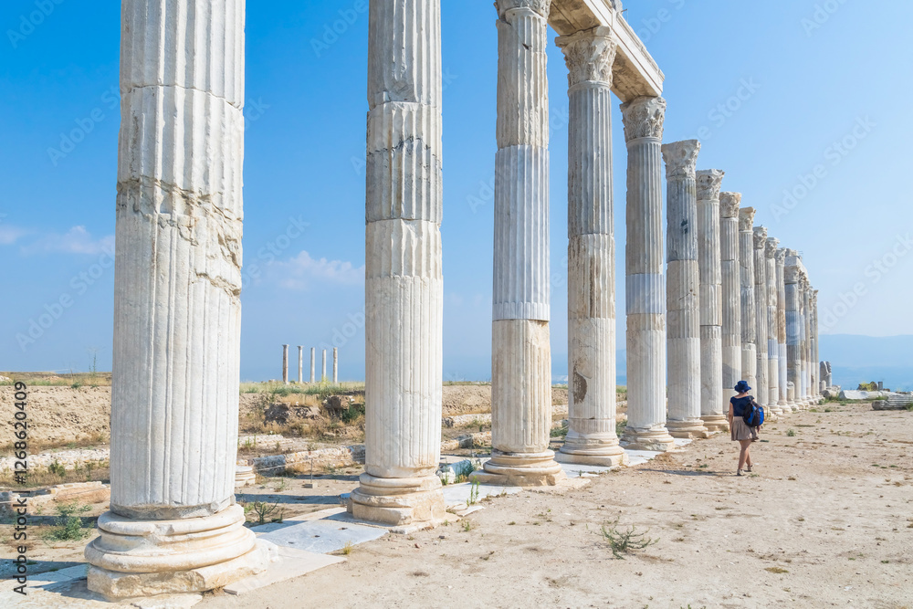 Ruins of Laodicea antique Greek city in Denizli, Turkey