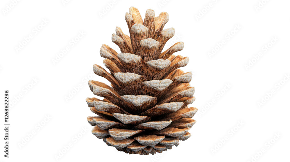 Single ponderosa pine cone with transparent background for easy isolation Single ponderosa pine cone with transparent background for easy isolation