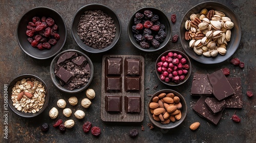 Delicious Dark Chocolate Healthy Snack Assortment